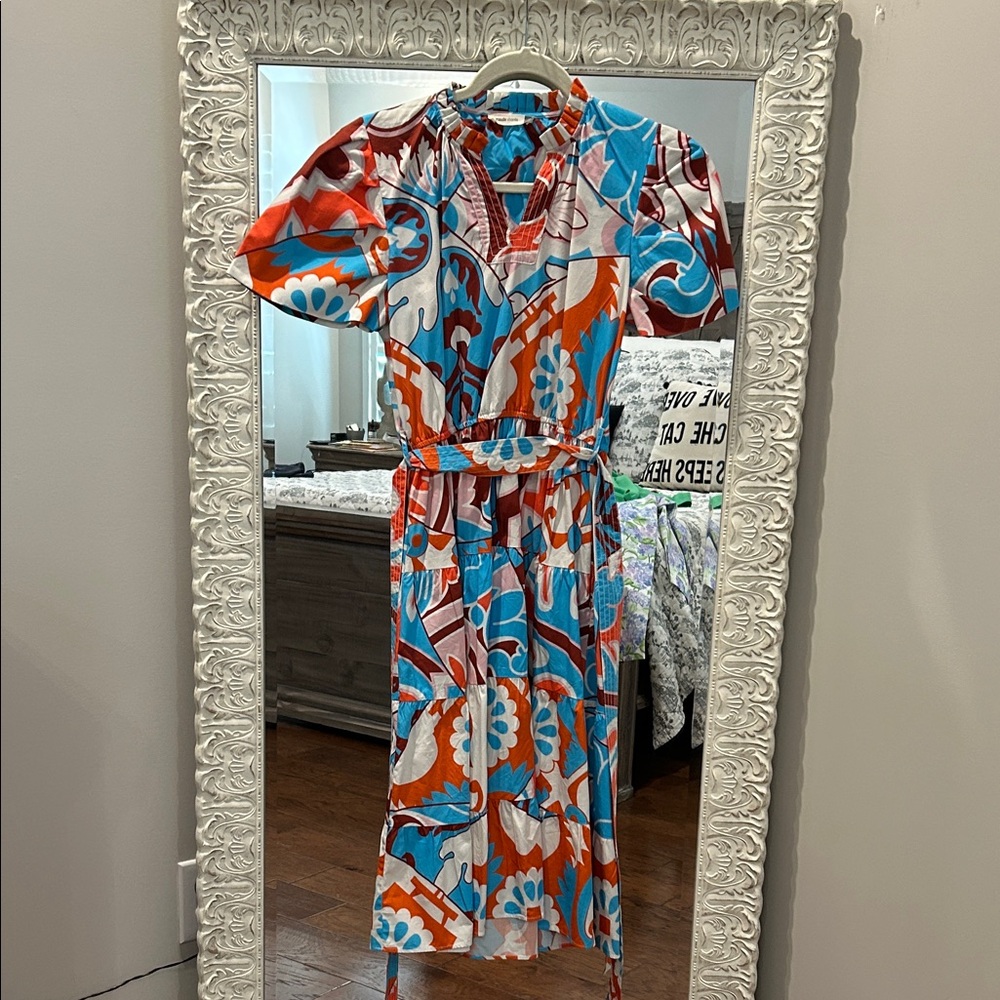 Vibrant Multicolor Women's Midi Dress